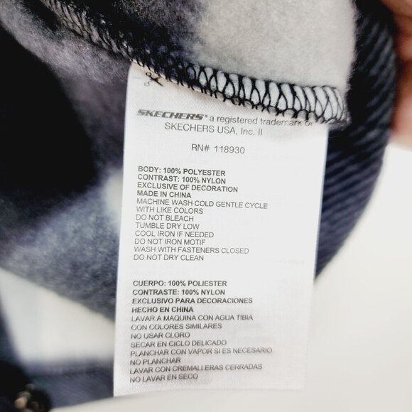 Skechers Mens Full Zip Jacket Size Small Black / White Lightweight & Comfortable - Picture 9 of 13